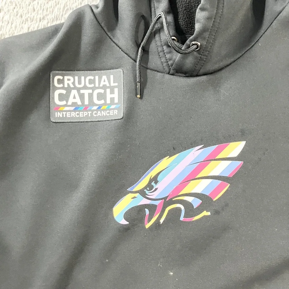 Philadelphia Eagles Hoodie Mens 2XL NFL Football‎ Nike Crucial Catch Dri Fit